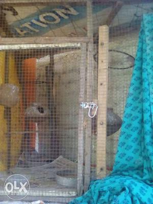 Gray Wired Bird Cage