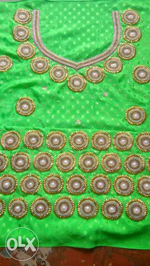 Green And Brown Traditional Top