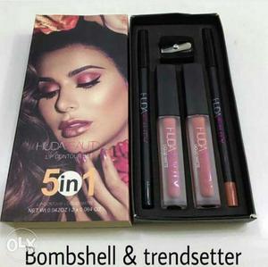 Hda beauty lipstick set with countour sharpener