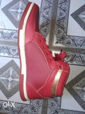 High neck shoes Red colour all sizes available