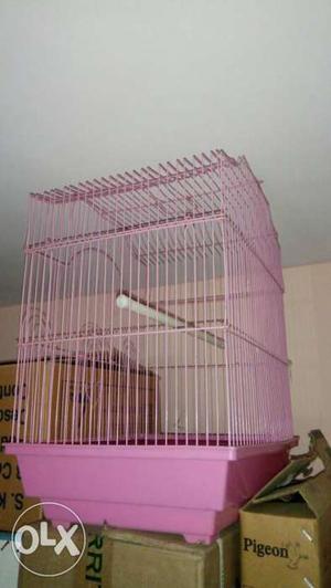 Pink Wire-work Bird Cage