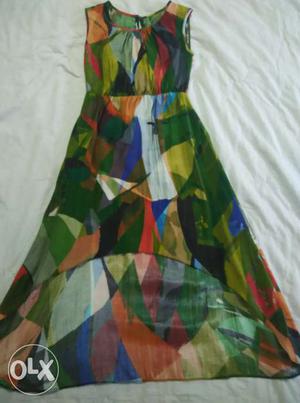 Printed sleeveless dress