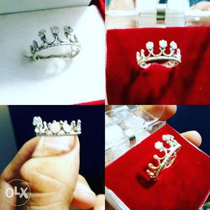 Pure silver ring. Guarntee. Crown design limited