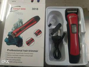 Red And Black Perfect Nova  Hair Trimmer With Box