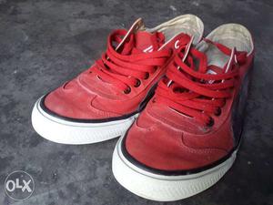 Red Low Top Sneakers