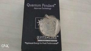 Round Silver-colored Quantum Pendant