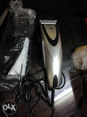 Silver And Black Corded Hair Clipper