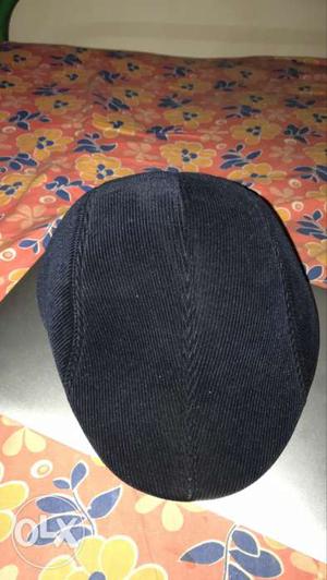 Stylish Blue Corduroy Hat