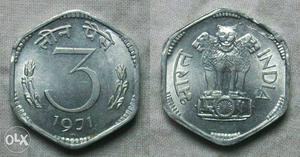 3 Indian Paise Coin Collage