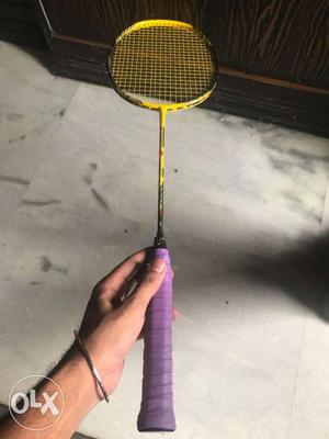 Badminton racket g strings tension 27 lbs,