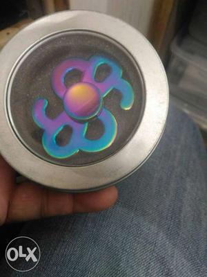 Blue And Purple Fidget Spinner With Box