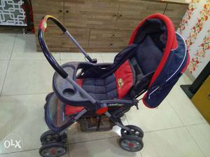 Blue And Red Stroller
