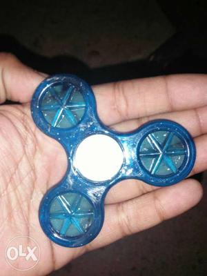 Blue Plastic Tri-spinner