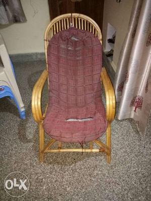 Brown And Red Rocking Chair