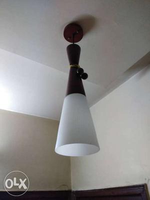 Brown And White Pendant Lamp Light