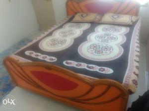 Double bed, wooden with storage, durable and