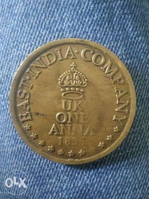  East India Company UK One Anna Coin 