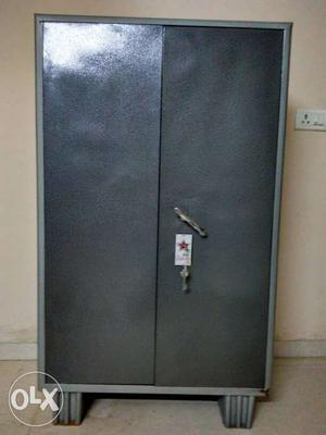 Gray Metal Two-doors Cabinet