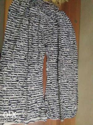 Grey And Black Stripe Pants