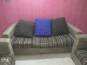 Grey color 5 year old sofa