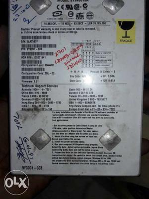 Hard disk 40 gb in working condition at low cost.