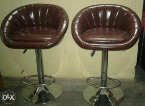 Leather stuff bar stools price negotiable
