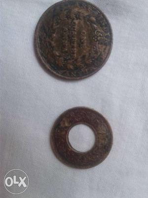One Anna , kana paisa  old Indian coins