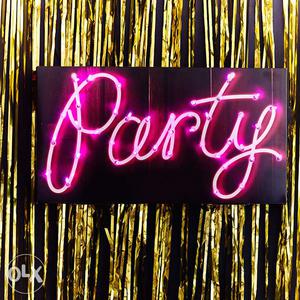 Pink Party Neon Signage