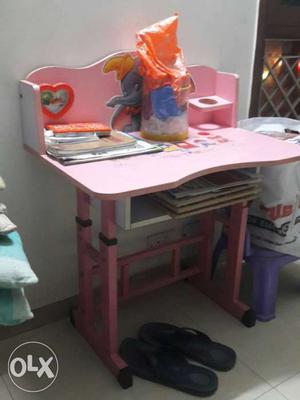 Pink Wooden Desk