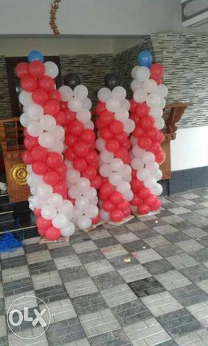 Red And White Balloons