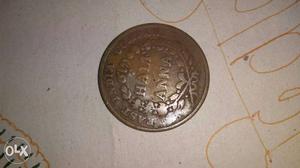 Round Silver Half Anna Quarter Coin