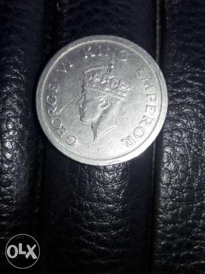 Silver-colored George VI King Emperor Coin