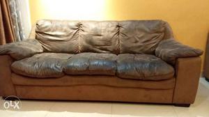 Sofa Set 3+1+1. Brown colour