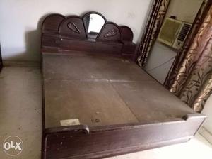 Solid wooden double bed