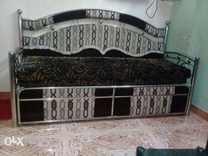 Steel sofa come bed best condition 6×6 feet
