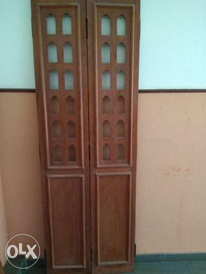 Teak wood doors (") with brace inches and