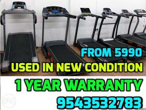 Used Motorised Treadmill 1 yr warranty  starting