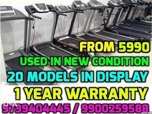 Used Treadmills 1 year onsite warranty 20 Treadmills in