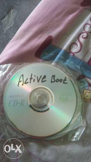 White Active Boot CD-R Disc With Package
