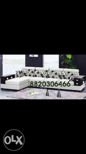 White Cushion Sectional Couch
