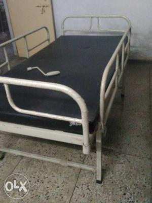 White Metal Hospital Bed