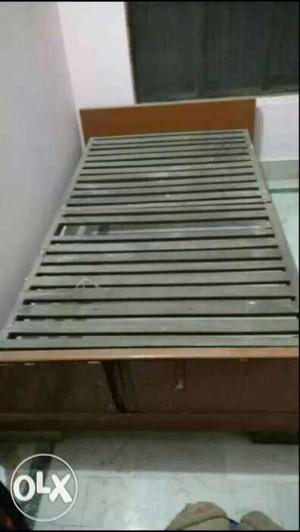 Wooden bed (sesham) with iron support in good