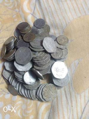 130 ten paise and twenty paise coins