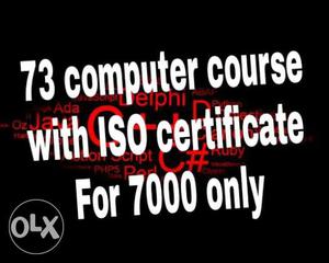73 Computer Course With ISO Certificate For  Only Text