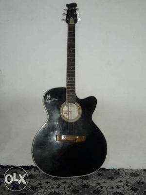Black And Brown Cutway Acoustic Guitar