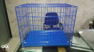 Blue Collapsible Pet Cage