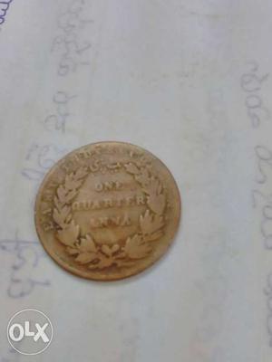 East India company, antique coin of .