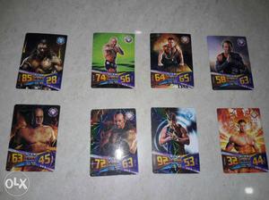 Eight Wrestler Trading Cards