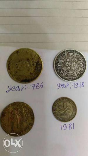 Four Indian Coin Collection
