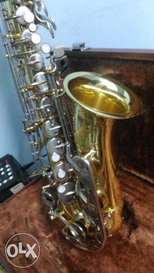 Gold And Silver Saxophone